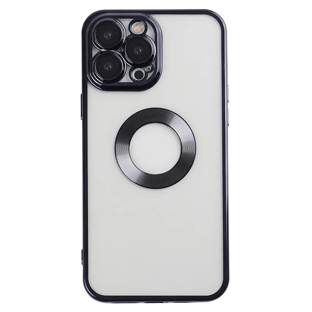 iPhone 15 Pro Max Clear Case with Camera Protection Black